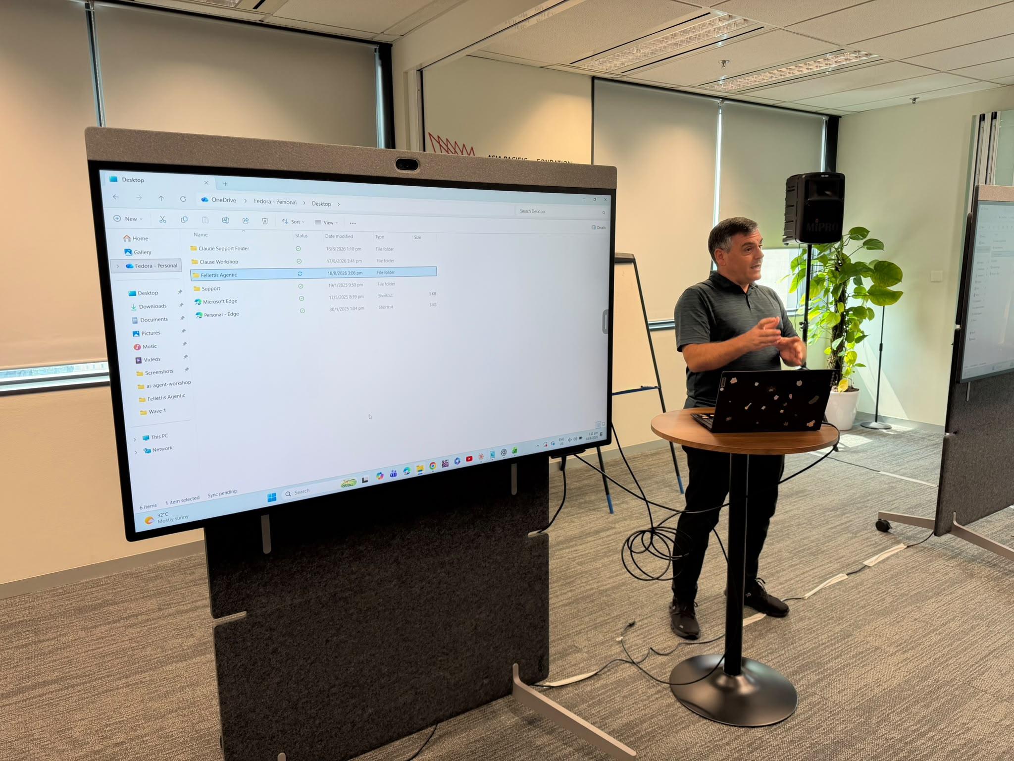 Project files and skills on the board during the first AI Upgrade cohort